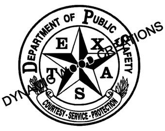 Texas DPS Department of Public Safety Emblem Logo