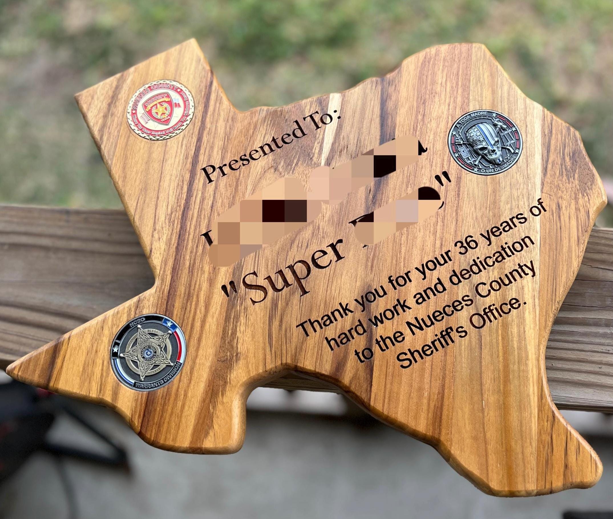 Corporate Plaque, years of service award, Retirement Plaque, Custom designs and shapes available. Law enforcement, Police, Military Award