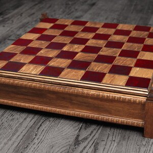 Isle of Lewis Chess Board - with or without Case and Handmade Chessmen