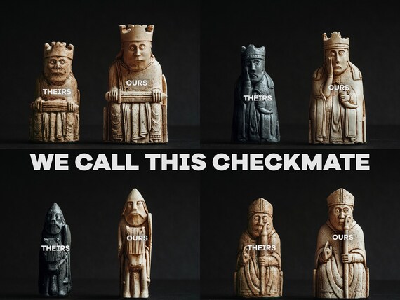 Isle of Lewis Chess Set (full Size Hand Made Replicas - 4