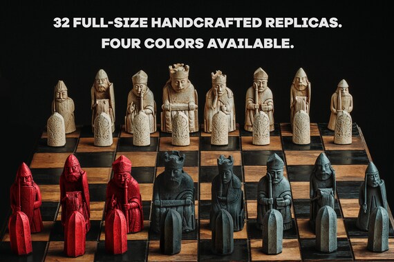 その他 THE LEWIS CHESSMEN MINIIATURE SET Mini Lewis Chess Set – Vesterheim Museum Store