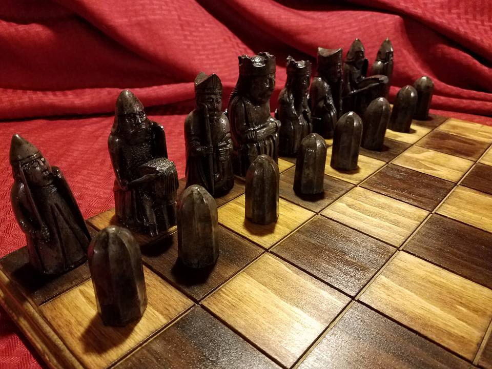 Personalized Chess Set with Historical Isle of Lewis Reproduction Game –  Mantra Immortal: Immortalize Your Gifts!