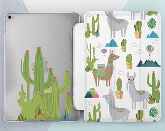 Cute Llama iPad case Cactus iPad pro case iPad pro 10 5 case iPad pro 9 7 case Llama iPad mini case Cute iPad 9 7 case iPad air 2 case Smart