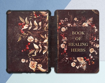 Books of healing herbs art Book print case Kindle sleeve Kindle cover paperwhite Kindle case 10th gen Paperwhite 2021  Kindle Paperwhite 4
