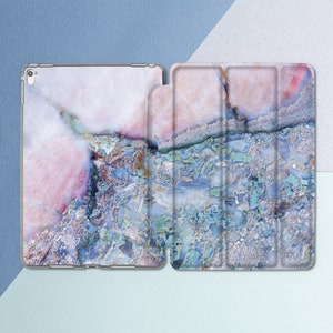 Pink Marble iPad case Blue Marble iPad 9.7 2018 2017 6th 5th gen Stone Girl Marble iPad Pro 10.5 Pro 12.9 iPad Air Mini 4 Stand Smart Cover