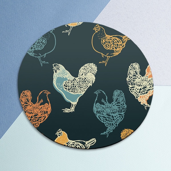 Mousepad chicken Mousepad bird Funny Square mouse pad Mouse pad  Teachers gift Office Supplies Mousepad black Desk Accessories Mouse mat