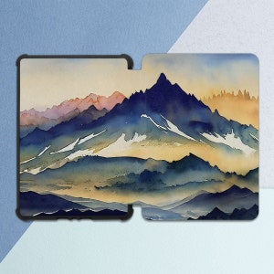 Kindle sleeve Watercolor mountains Nature print case kindle case 10th gen kindle case 2019 kindle case All-new Kindle case Kindle case men