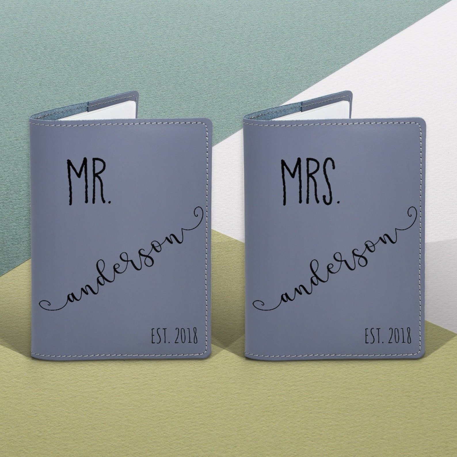 Mr and Mrs Passport Holder Personalized Passport Cover Couple - Etsy