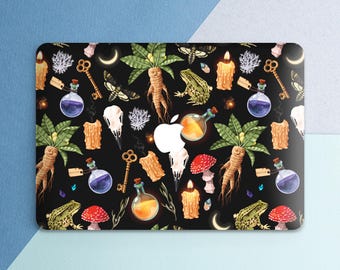 Magic plants Macbook black case Macbook case occult Witchy Bird skull Mushroom Magic potions Frog Moth Insect Air 13 Air 15 Pro 14 Pro 16