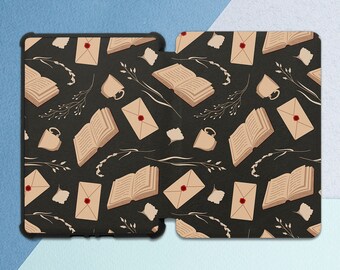 Books lover gift Watercolor envelopes Floral art case Kindle sleeve Dark academia pattern Kindle paperwhite Kindle oasis 10th gen 11th gen