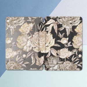 iPad case flowers Vintage art Peonies iPad 7th gen iPad case 12 9 iPad 10 2 iPad 11 case iPad case 9 7 iPad 12 9 2018 iPad smart case iPad