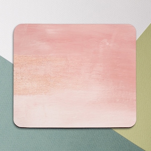 Mousepad pink Teachers gift Light pink Desk Accessories Mouse pad  Round mouse pad Office Supplies Coworker gift Table decor Square mouse
