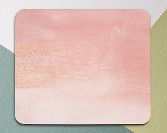 Mousepad pink Teachers gift Light pink Desk Accessories Mouse pad  Round mouse pad Office Supplies Coworker gift Table decor Square mouse