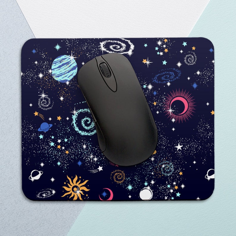 Space Mouse pad Stars Mouse pad Cute Mouse pad Round Mousepad Colorful Planets Mouse pad Square Mouse pad Office Decor Mouse mat Office Gift