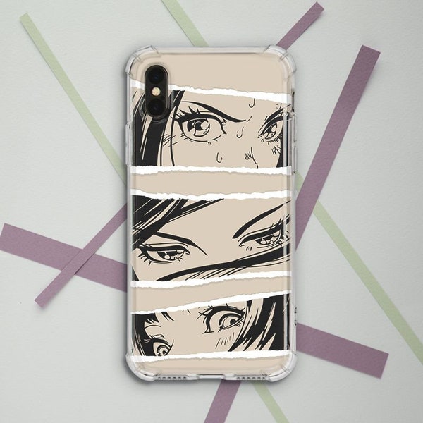 iPhone case anime Protective phone case Phone case beige Kawaii girl case iPhone 14 Pro Max Case for Samsung Cute eyes iPhone 13 iPhone XR