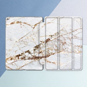 White Marble iPad case Gold Marble iPad Pro 10.5 Pro 12.9 Girl Marble iPad 9.7 6th 5th gen 2018 2017 iPad Mini 4 Air 2 Stand Smart Cover