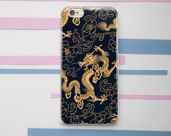 Phone case dragon Japanese art Chinese dragon Black case Dark iPhone 17 Air 17 Pro 16 Max 15 Plus 14 13 Pro 12 Mini 11 XR XS Pixel 9 8 7 6
