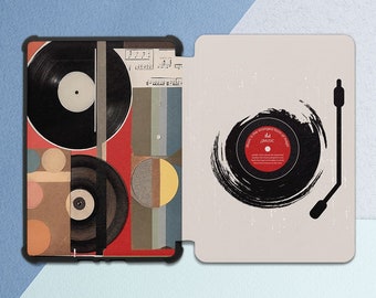 Kindle case vinyl Vintage print case Kindle case music Kindle case 2019 Kindle Paperwhite 4 J9G29R PQ94WIF Friends gift Kindle case 10th gen