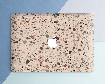 Terrazzo print Macbook case stone print Beige marble case Elegant Aesthetic For her Him Air 13 2026 Air 15 Pro 16 M5 M4 Pro 14 Pro 13 M2 Neo