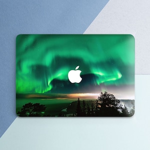Case northern lights Macbook case green Nature art case Macbook case tree Macbook Pro 16 Macbook M1 air Pro 13 2020 case Macbook Air 13