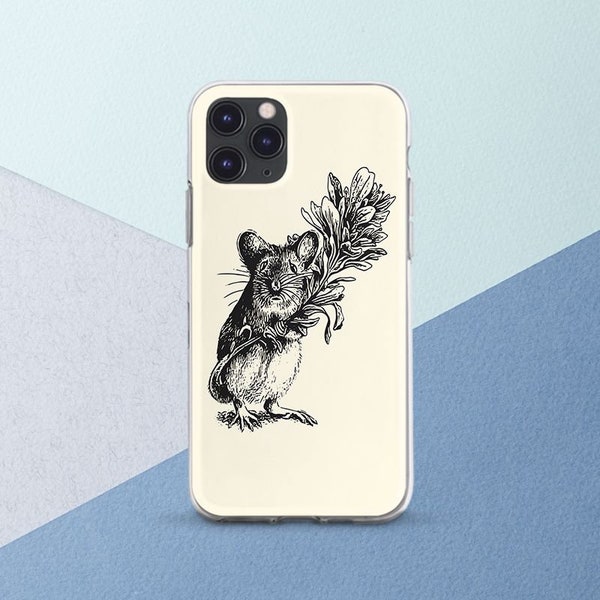 iPhone case rat iPhone case beige iPhone 13 Cute animal Kawaii art iPhone  floral iPhone 12 iPhone 11 Pro case Google Pixel 6 iPhone XS Max