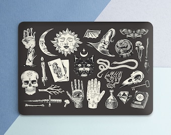 Witchcraft art case Macbook case occult Black magic case Black cat art Macbook hard case Macbook Pro 14 Air 13 2026 Neo Pro 15 Pro 16 2026