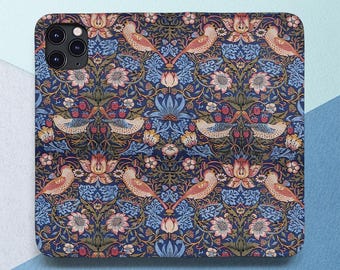 iPhone cover Bohemian pattern cover Victorian birds Aesthetic Inspirational iPhone wallet case Card holder With Card Slot iPhone 15 14 13 12