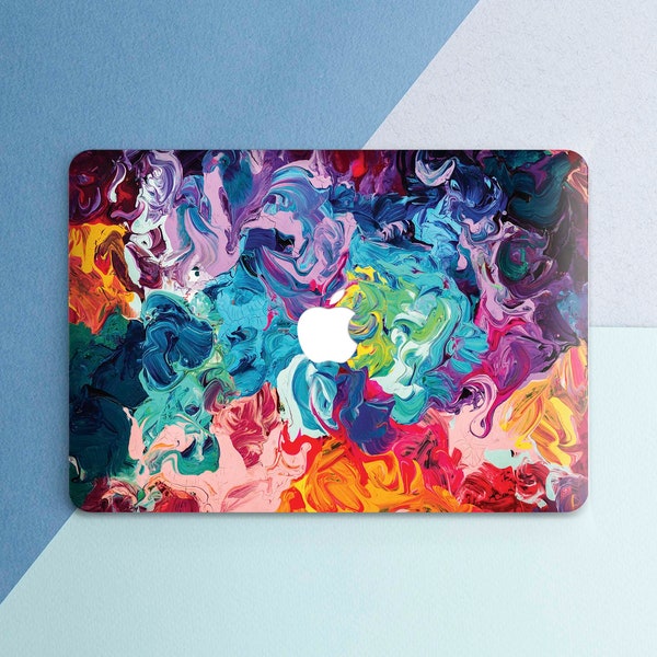 Macbook case art Oil paints Macbook case rainbow Macbook 15 inch Air 11 case Pro 13 2017 Air 13 2018 Pro 15 2016 cover Case Pro Retina 15