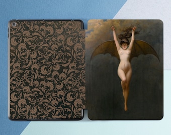 Victorian Flight Vampire iPad case woman With pen pencil slot Albert Joseph Pénot The Bat Woman Gothic ornament Pro 11 13 Mini 7 Air 13 2025