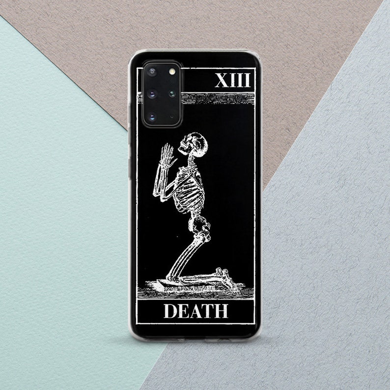 White skeleton Phone case occult Black magic Case for Samsung Note 20 case s20 FE case s21 Ultra Note 10 Gothic art case s10 Plus Tarot card 