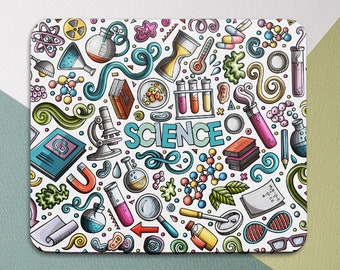Science Mouse pad nerdy Mouse pad Funny Mouse pad Round Mousepad Science Decor Square Mouse mat Nerd Mousepad Teacher Gift Scientist Office