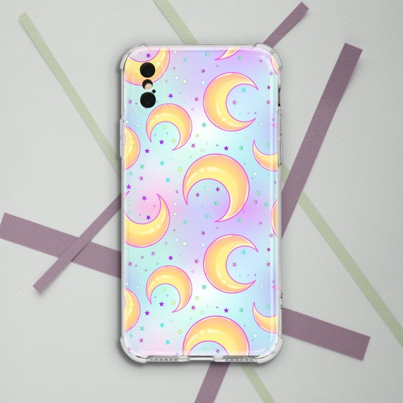 Anime Iphone Case Moon Stars Cute Girl Iphone 8 7 6 Plus Etsy
