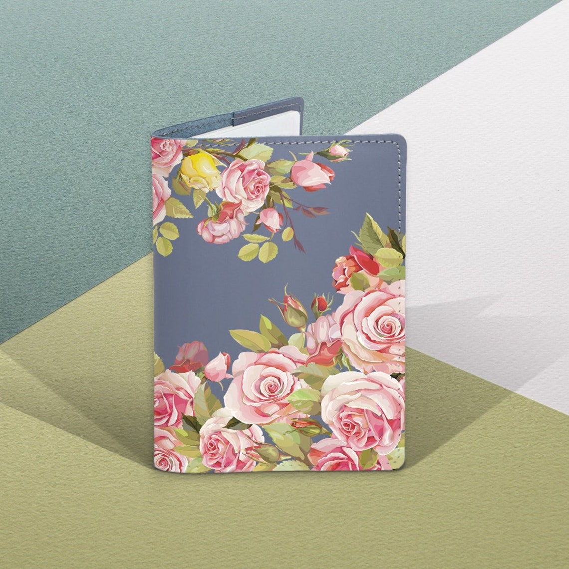 Rose Passport cover Floral Passport cover Flower Passport Etsy