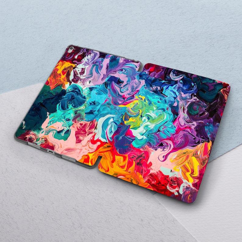 Paint iPad case Art Colorful Abstract iPad 9.7 2018 6th 5th Etsy