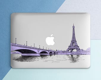 Macbook case Paris Eiffel Tower France Clear cover Travel Elegant Aesthetic River Bridge Pro 14 M5 Pro 16 2026 Air 15 M5 Air 13 Pro 13 Neo