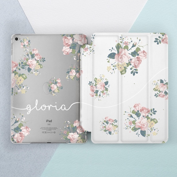 Personalised Ipad Mini Case Flowers IPad Case 10th Gen 9th Gen