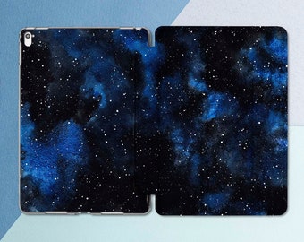 iPad case galaxies Blue sky iPad case space Planets Constellation Dark blue case stand Star Air 13 Pro 13 Mini 7 A17 10 9 A16 10 2 12 9 2022