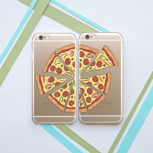Pizza iPhone case Couple Best Friend Cute iPhone X Xs Max XR Food Double iPhone 8 7 6 Plus case for Samsung Galaxy s9 s8 s7 Note 9 Pixel 2 3