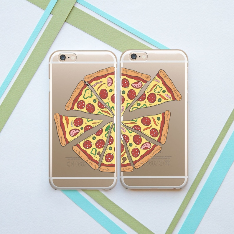 Pizza iPhone case Couple Best Friend Cute iPhone X Xs Max XR Food Double iPhone 8 7 6 Plus case for Samsung Galaxy s9 s8 s7 Note 9 Pixel 2 3 