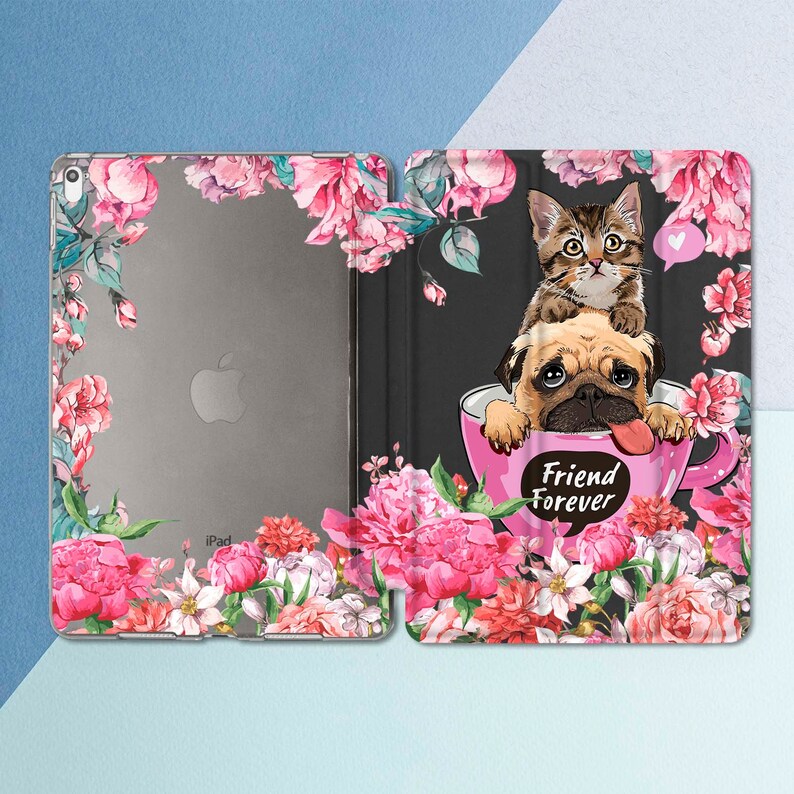 Ipad Case Dog Ipad Case Cat Cute Animals Ipad Floral Case Ipad Etsy