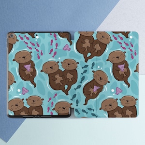 iPad case otter iPad case with pen slot Cute animal case iPad case kawaii case with pencil holder iPad 10 9 case iPad smart case iPad Air 5