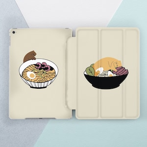 iPad case ramen Funny art case iPad case beige Cute Kawaii cat iPad 11 case iPad case 9 7 iPad Air 5 case iPad 12 9 iPad mini 6 iPad Air 4