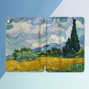 Van Gogh iPad case Art Nature Painting iPad Pro 10.5 Pro 12.9 Van Gogh Vintage Tree Floral iPad 9.7 2018 6th 5th gen iPad Mini 4 Air 2 Smart