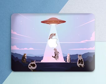 Macbook case ufo Funny cat Macbook case nature Animals Kitten Pink clouds Sky Macbook case sunset Spaceship Air 13 15 Pro 14 16 15 Neo 2026
