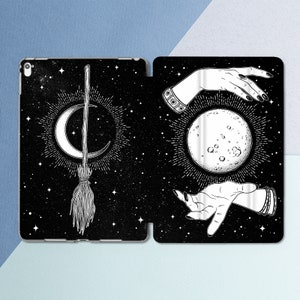 iPad case witch iPad case moon Black magic art iPad 8th gen case iPad case 9 7 iPad case 12 9 iPad 10 2 iPad case 10 5 iPad smart case Girly