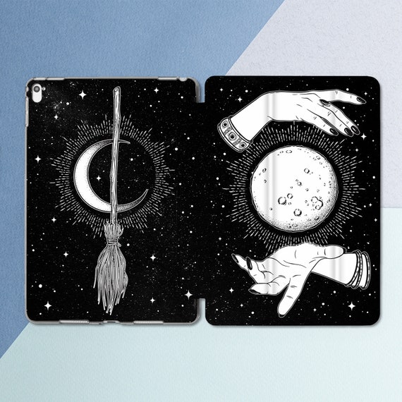 iPad case witch iPad case moon Black magic art Occult Dark magic Moon iPad A16 11th gen 10 9 Pro 13 2026 M4 Air 13 Mini 7 a17 12 9 2022 10 2