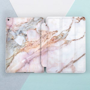 Rose Gold Marble iPad case 6th 5th gen Pink Marble iPad Pro 10.5 Pro 12.9 Cute Girl Marble iPad 9.7 2018 2017 iPad Mini 4 Air 2 Smart Cover