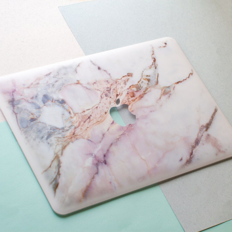 Rose Gold Marble MacBook case Marble Pink Girl Cute MacBook Pro 13 inch Pro 15 2018 Girly Cute Women MacBook Air 13 MacBook 12 inch Retina image 2