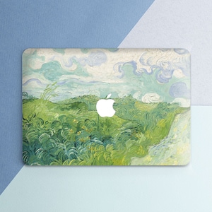 Van Gogh art Oil paint print Macbook case nature Macbook case green Blue sky art Macbook Pro 16 Air 13 M1 case Pro 13 2020 Macbook hard case