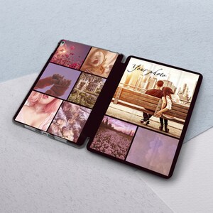Puede incluir: Una portada de &aacute;lbum de fotos de estilo collage con una variedad de im&aacute;genes, incluyendo una pareja sentada en un banco, un campo de flores y una vista de la ciudad. La portada tambi&eacute;n incluye el texto "Your photo".
